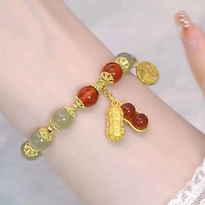 Peanut-Shaped Jade Bracelet – Symbol of Good Luck & Prosperity